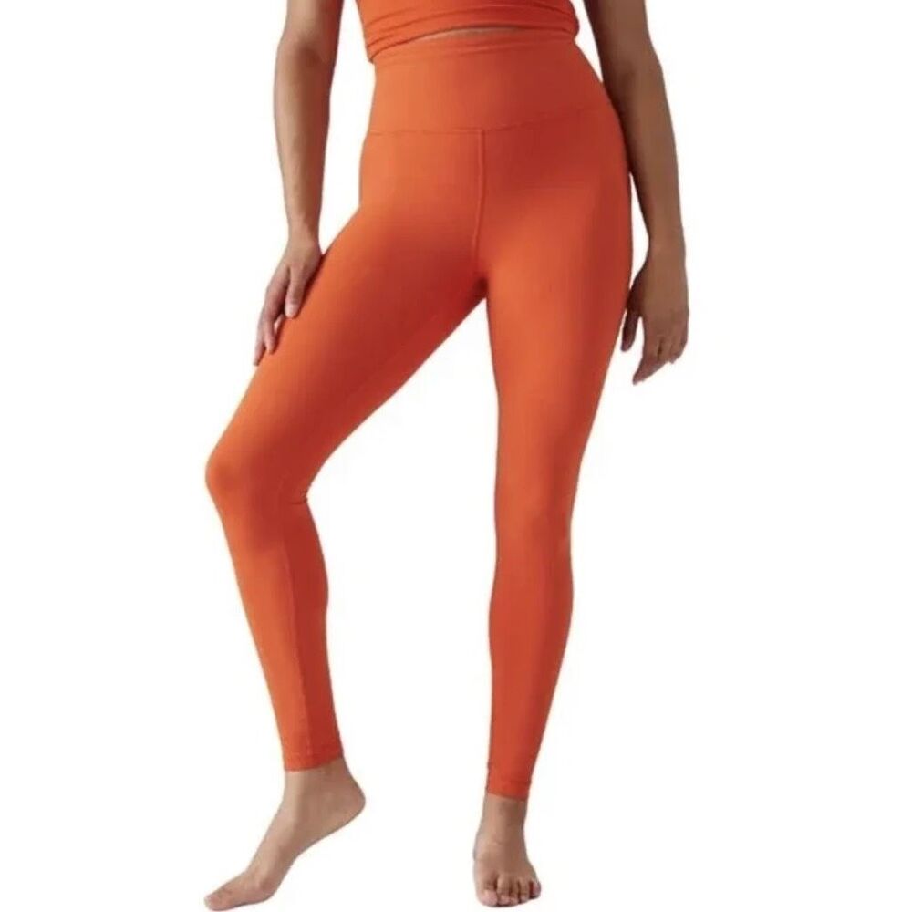 ATHLETA Women’s Orange Ultra High Rise Elation Tight Legging Size Small Style #5